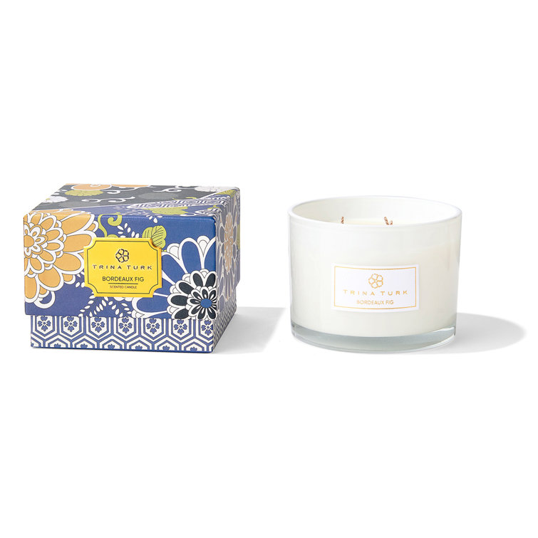 Trina Turk Bordeaux Fig 3 Wick Glass Candle Jar Wayfair